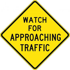 Uniform Safety Signs - 750x750mm - Aluminium - Class 1 - Reflective - Watch For Approaching Traffic | W5-220B