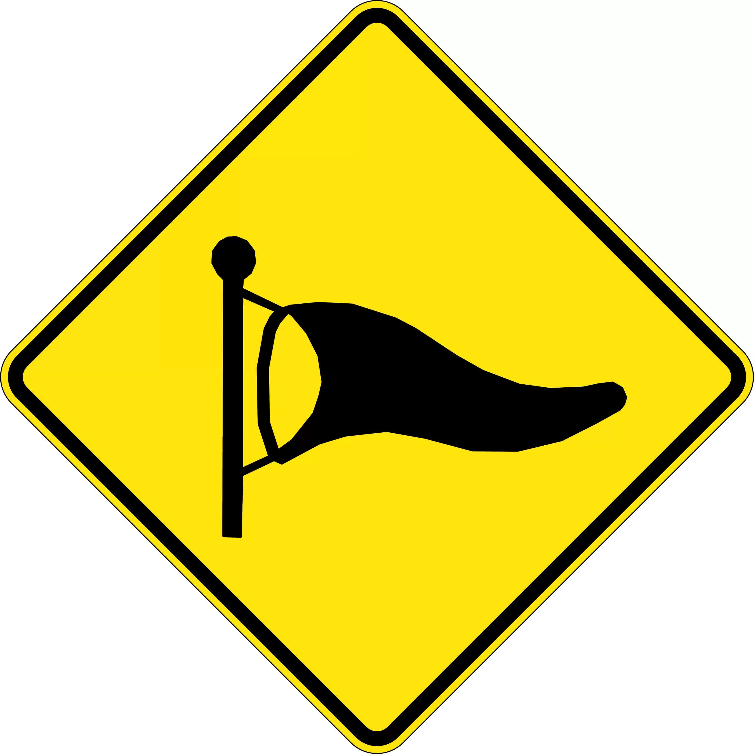 Uniform Safety Signs - 600x600mm - Aluminium - Class 1 - Reflective - High Wind Area Picto | W5-226A