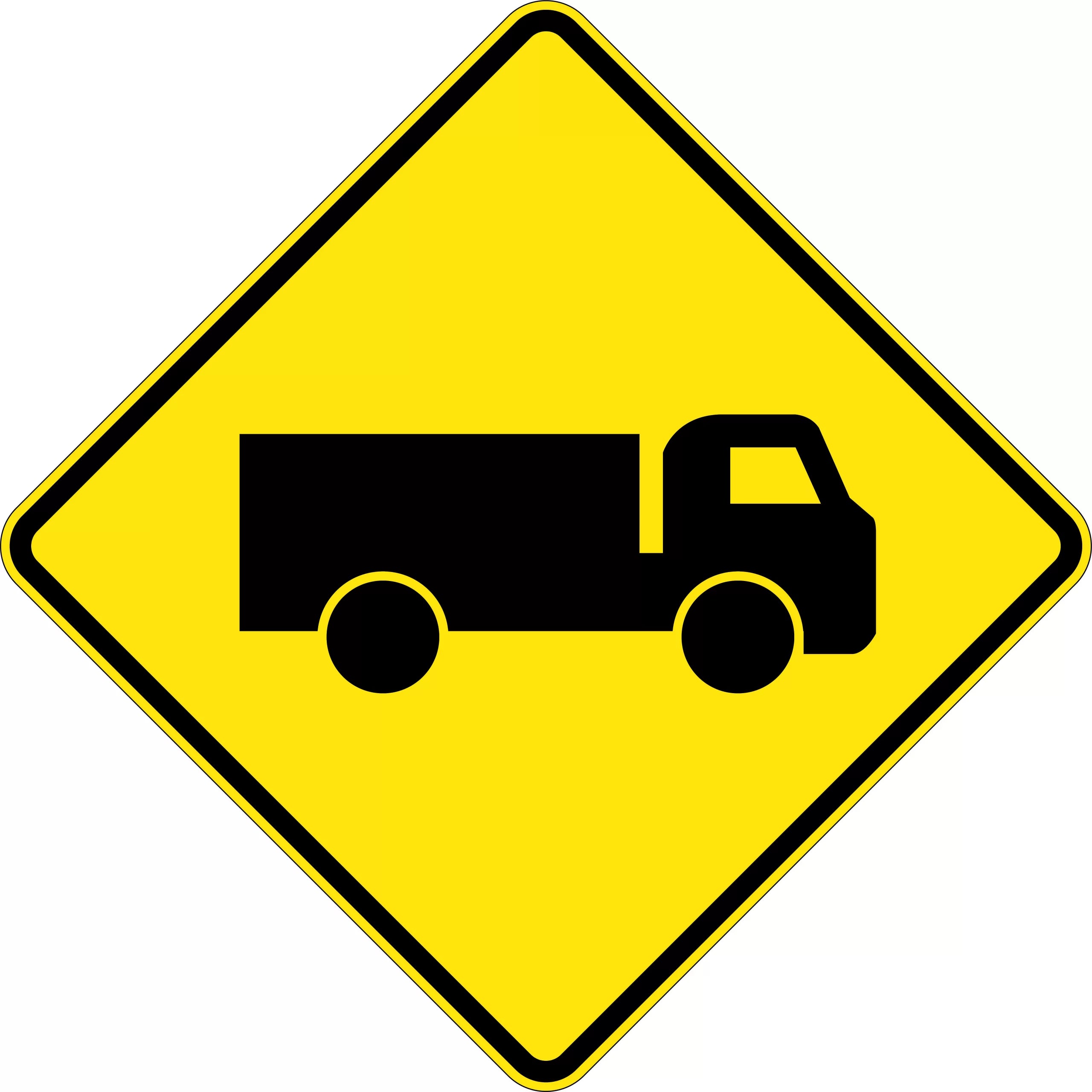 Uniform Safety Signs - 600x600mm - Aluminium - Class 1 - Truck Symbol | W5-22A