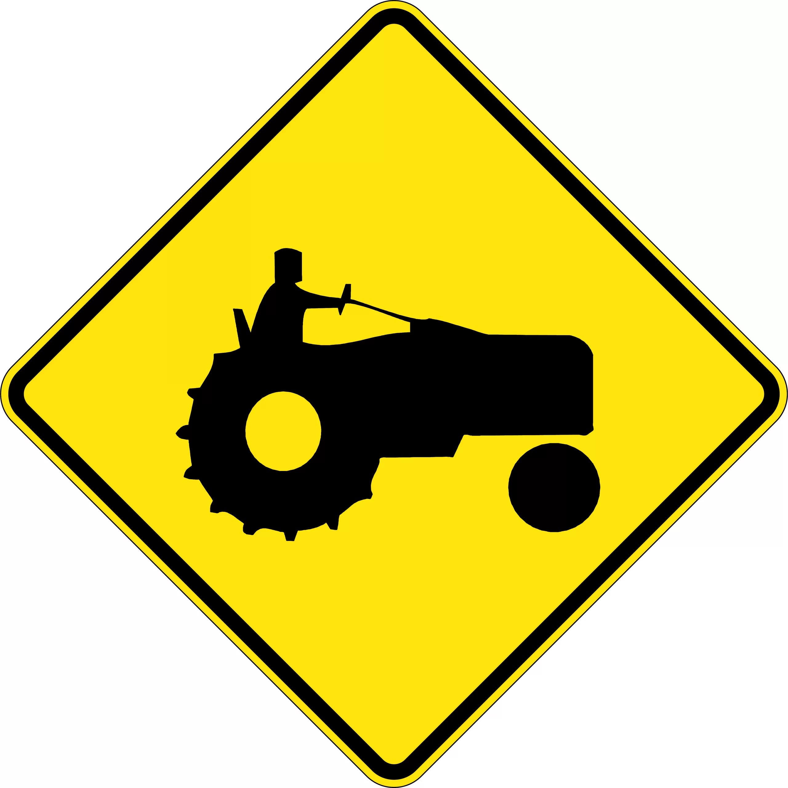Uniform Safety Signs - 900x900mm - Aluminium - Class 1 - Reflective - Tractor Picto | W5-236C