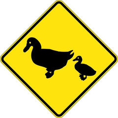 Uniform Safety Signs - 600x600mm - Aluminium - Class 1 - Reflective - Ducks Picto | W5-237A