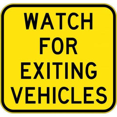 Uniform Safety Signs - 850X800mm - Aluminium - Class 1 - Reflective - Watch For Exiting Vehicles | W5-244
