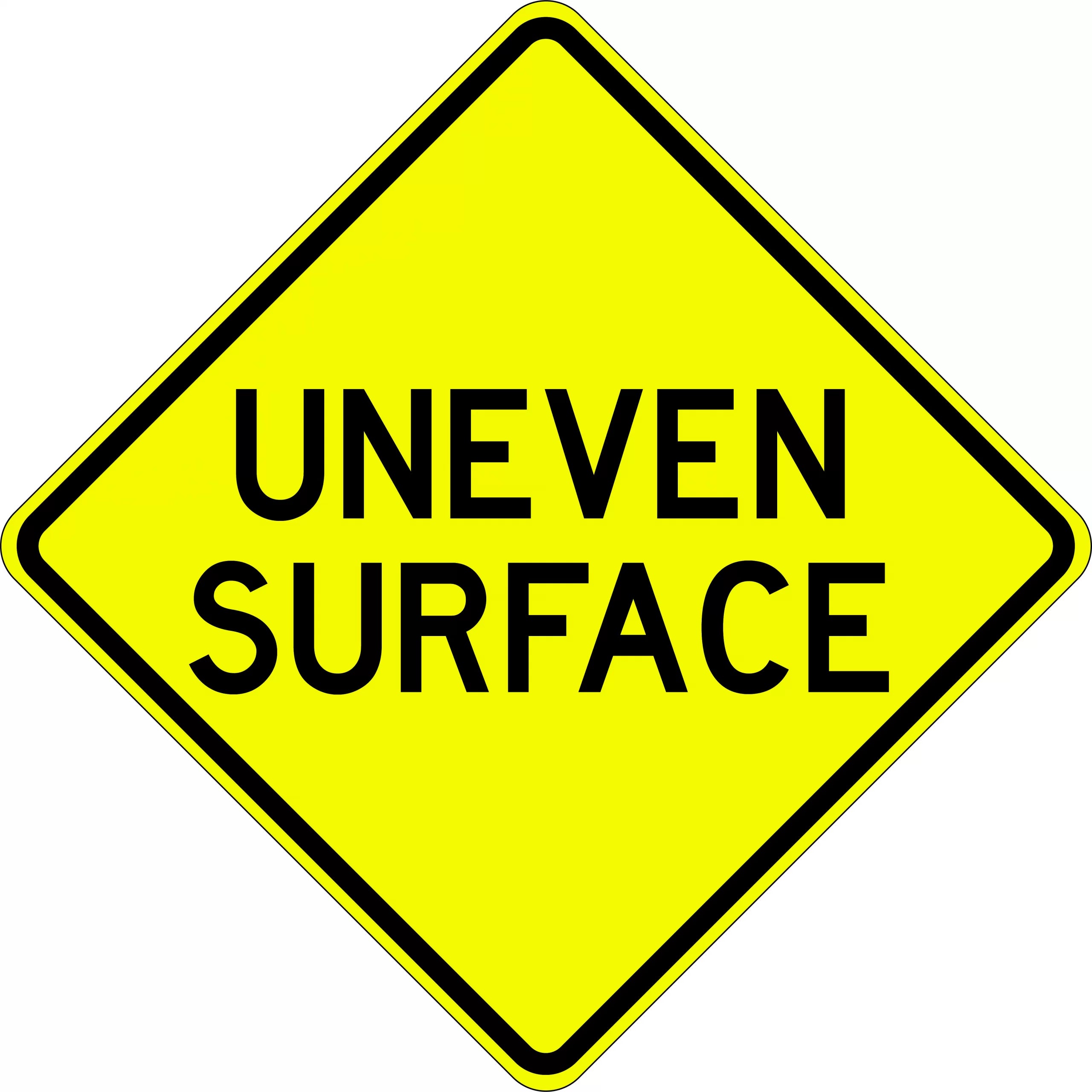 Uniform Safety Signs - 900x900mm - Aluminium - Class 1 - Reflective - Uneven Surface | W5-43C