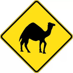 Uniform Safety Signs - 600x600mm - Aluminium - Class 1 - Reflective - Camels Picto | W5-44A