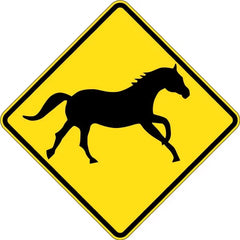 Uniform Safety Signs - 900x900mm - Aluminium - Class 1 - Reflective - Wild Horses Picto | W5-46C