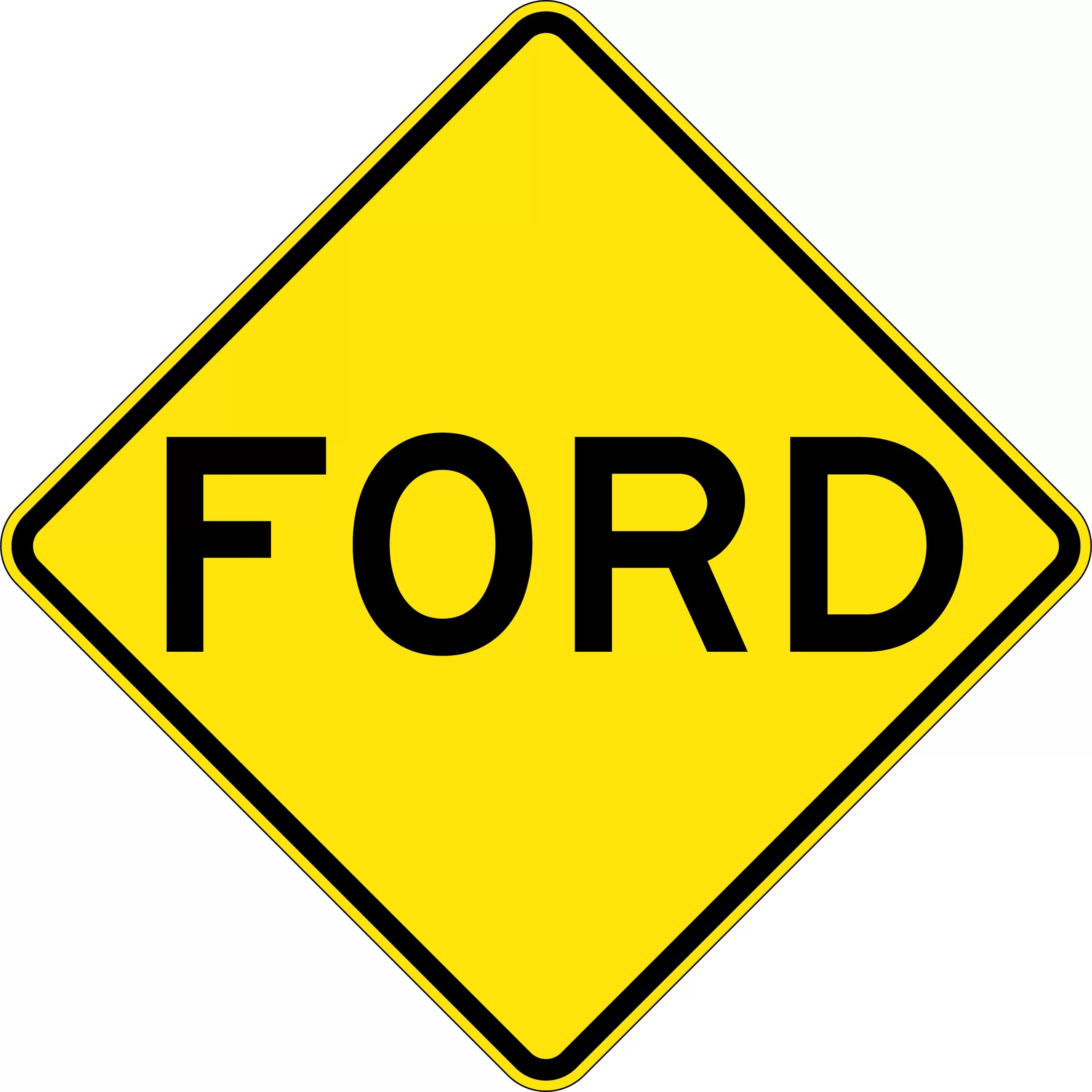 Uniform Safety Signs - 900x900mm - Aluminium - Class 1 - Reflective - Ford | W5-6C