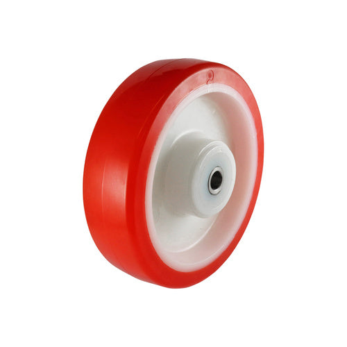 EHI - 125mm Red Urethane Stainless Steel Wheel Roller Bearing 300kg Capacity | W50R125SS