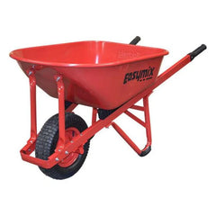 AG Pulie - RED STEEL TRAY BARROW WIDE PNEUMAT WHEEL STEEL HDL | W566S-SH