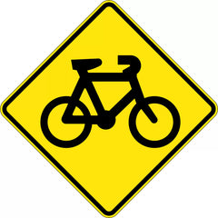 Uniform Safety Signs - 900x900mm - Aluminium - Class 1 - Reflective - Bicycles Picto | W6-7C