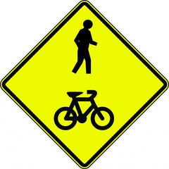 Uniform Safety Signs - 600x600mm - Aluminium - Class 1 - Reflective - Shared Zone Picto | W6-9A