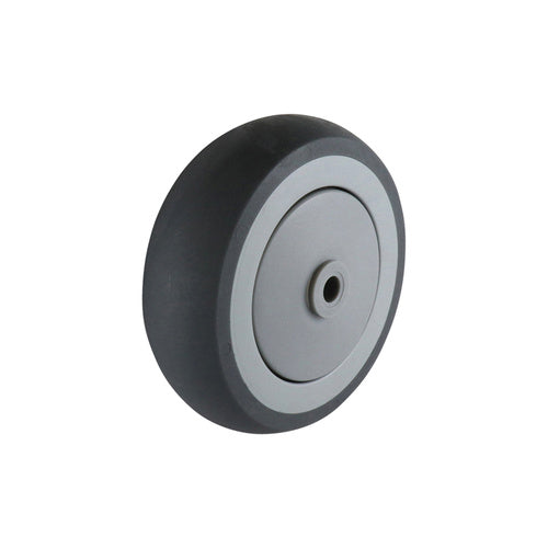 EHI - 100mm Grey Rubber Stainless Steel Wheel Precision Bearing 100kg Capacity | W62K100SS