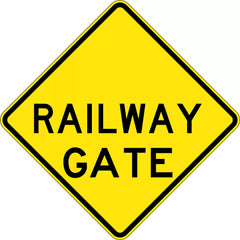 Uniform Safety Signs - 900x900mm - Aluminium - Class 1 - Reflective - Railway Gate | W7-15C