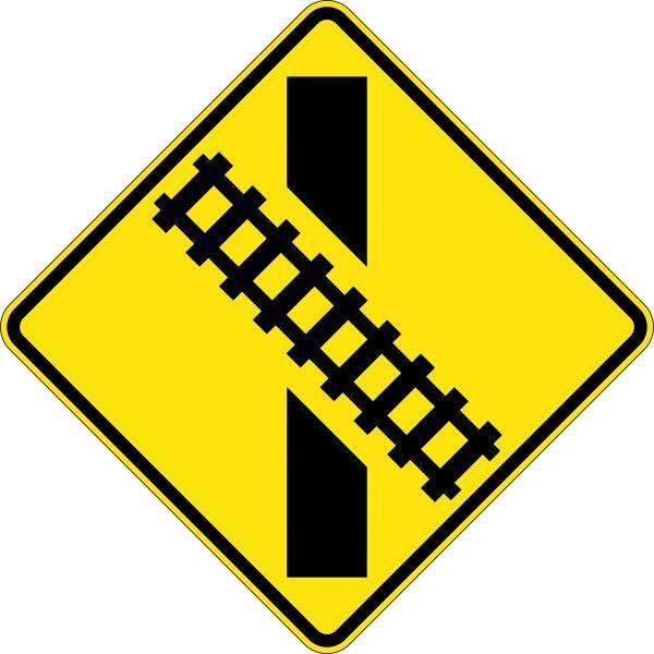 Uniform Safety Signs - 600x600mm - Aluminium - Class 1 - Reflective - Train Crossing Right Angle | W7-8A