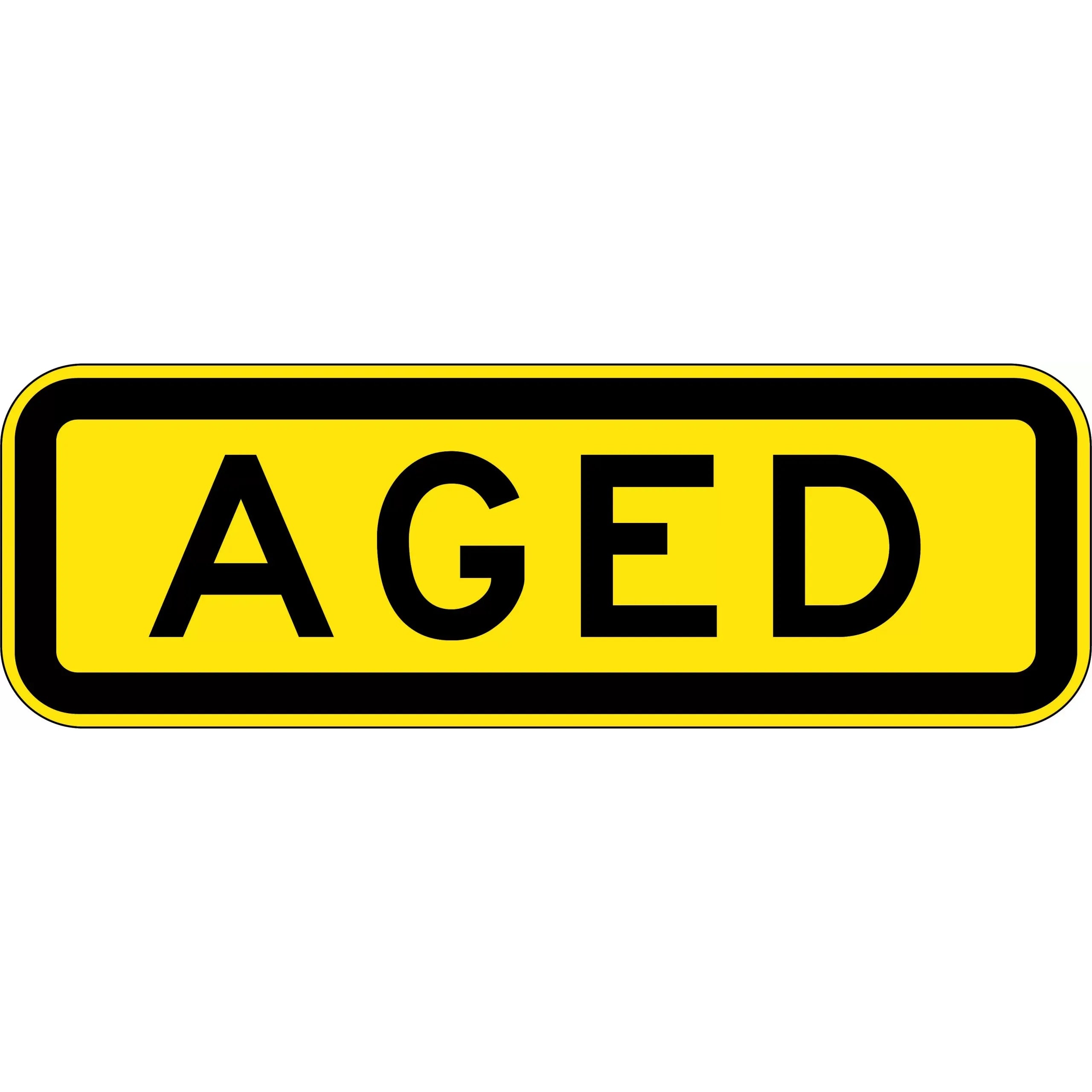Uniform Safety Signs - 600x200mm - Aluminium - Class 1 - Reflective - Lime Green - Aged | W8-18A
