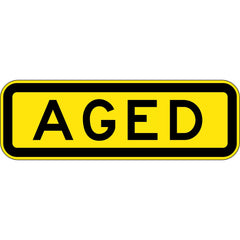 Uniform Safety Signs - 600x200mm - Aluminium - Class 1 - Reflective - Lime Green - Aged | W8-18A