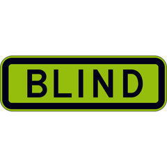 Uniform Safety Signs - 600x200mm - Aluminium - Class 1 - Reflective - Lime Green - Blind | W8-19A