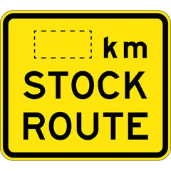 Uniform Safety Signs - 625x550mm - Aluminium - Class 1 - Reflective - __km Stock Route | W8-205B