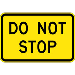 Uniform Safety Signs - 1050x750mm - Aluminium - Class 1 - Reflective - Do Not Stop | W8-206D