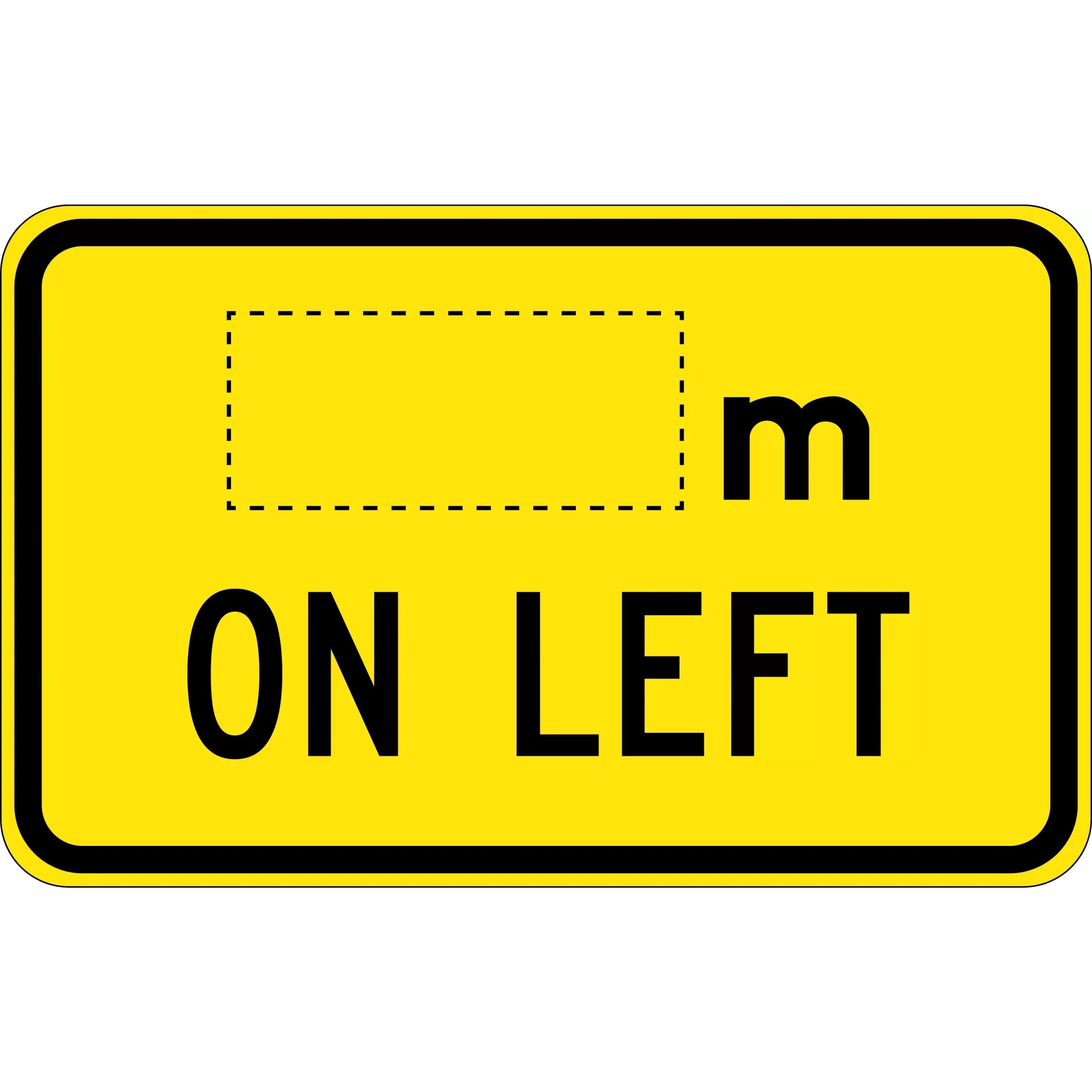 Uniform Safety Signs - 1250x800mm - Aluminium - Class 1 - Reflective - __m On Right | W8-207D(R