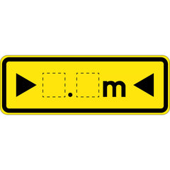 Uniform Safety Signs - 1000x350mm - Aluminium - Class 1 Reflective - __m Horizontal Clearance Marker | W8-208C