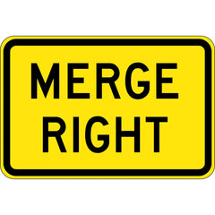 Uniform Safety Signs - 1200x800mm - Aluminium - Class 1 - Reflective - Merge Right | W8-215-1D