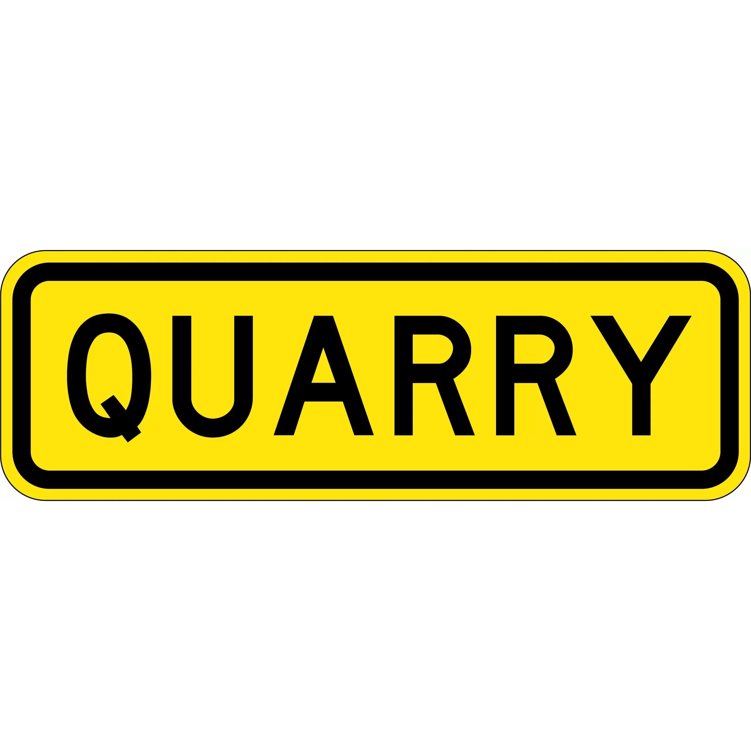 Uniform Safety Signs - 750x250mm - Aluminium - Class 1 - Reflective - Quarry | W8-229B