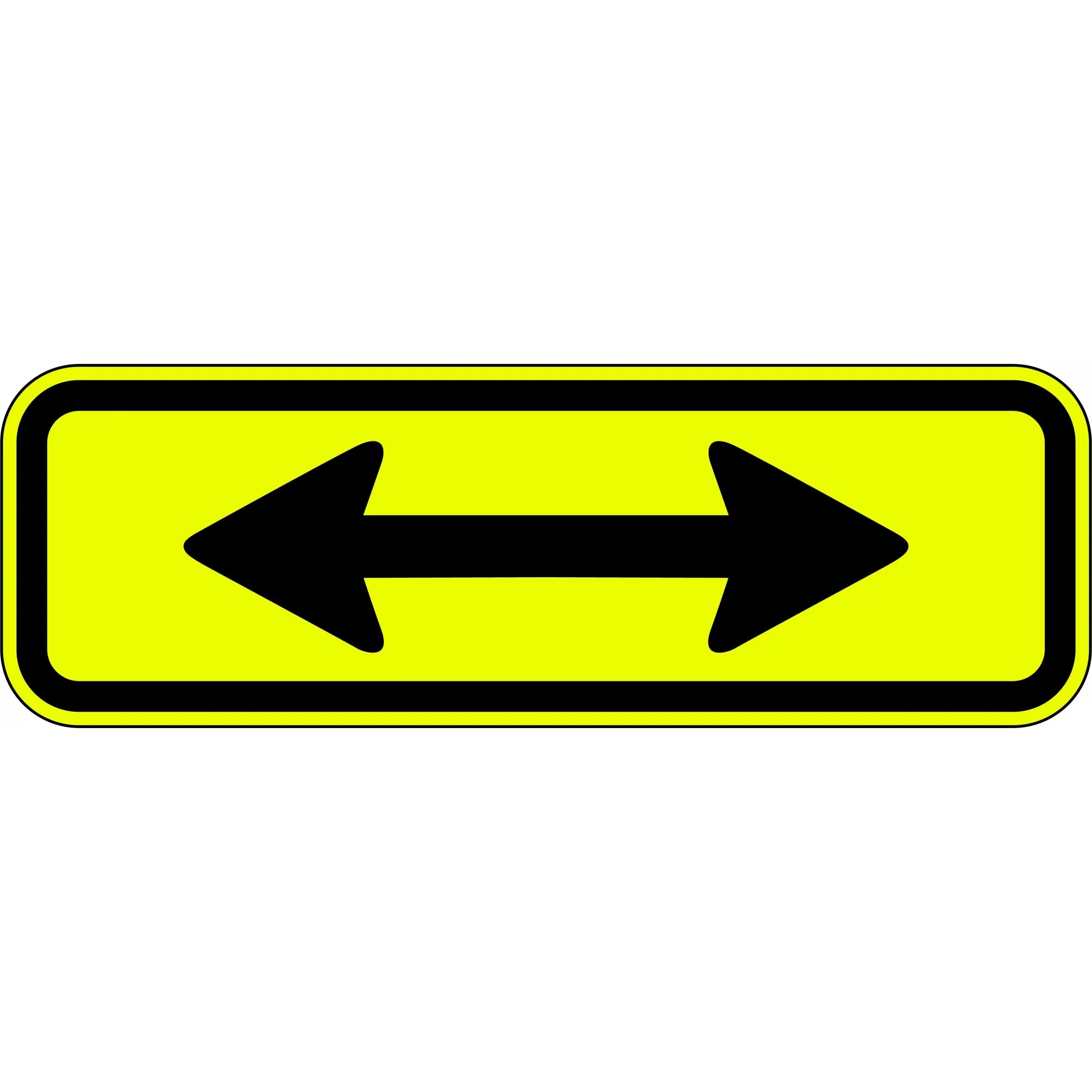Uniform Safety Signs - 600x200mm - Aluminium - Class 1 - Reflective - Crossing Arrows (For Use Only With W6-7) | W8-23A