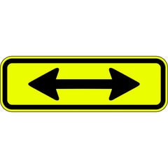 Uniform Safety Signs - 600x200mm - Aluminium - Class 1 - Reflective - Crossing Arrows (For Use Only With W6-7) | W8-23A