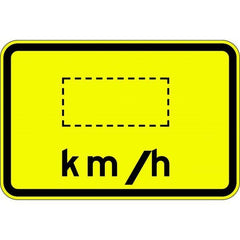 Uniform Safety Signs - 600x400mm - Aluminium - Class 1 Reflective - Advisory Speed 20km/h | W8-2A(20)