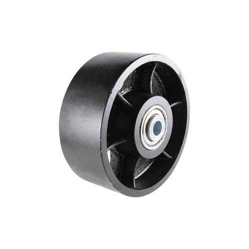 EHI - 125mm Black Cast Iron Wheel Precision Bearing 500kg Capacity | W82K125