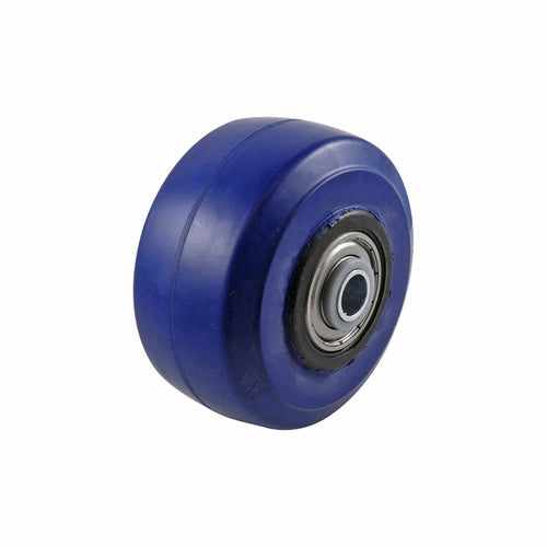EHI - 100mm Blue Elastic Rubber Wheel Precision Bearing 200kg Capacity | W83K100