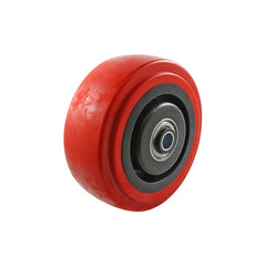 EHI - 125mm Red Urethane Wheel Precision Bearing 340kg Capacity | W84K125