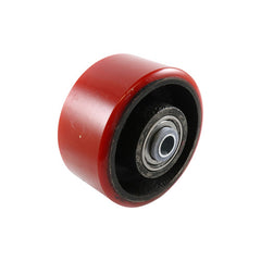 EHI - 100mm Red Urethane On Cast Iron Wheel Precision Bearing 320kg Capacity | W85K100