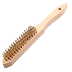 Weldtronic - 4 x 16 SS. Wire Brush Wood Handle | W8977