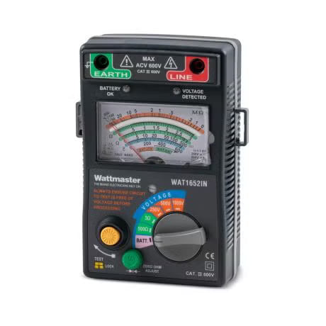 Wattmaster - ANALOGUE INSULATION TESTER | WAT1652IN