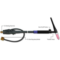 Weldclass - TIG Torch With Valve 26FV (200A) 4.0m 3550MC | WC-01046