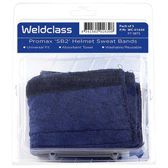 Weldclass - Sweatband PROMAX SB2 Towelling With Hook & Loop (Universal Suits Most Helmets) Pk5 | WC-01630