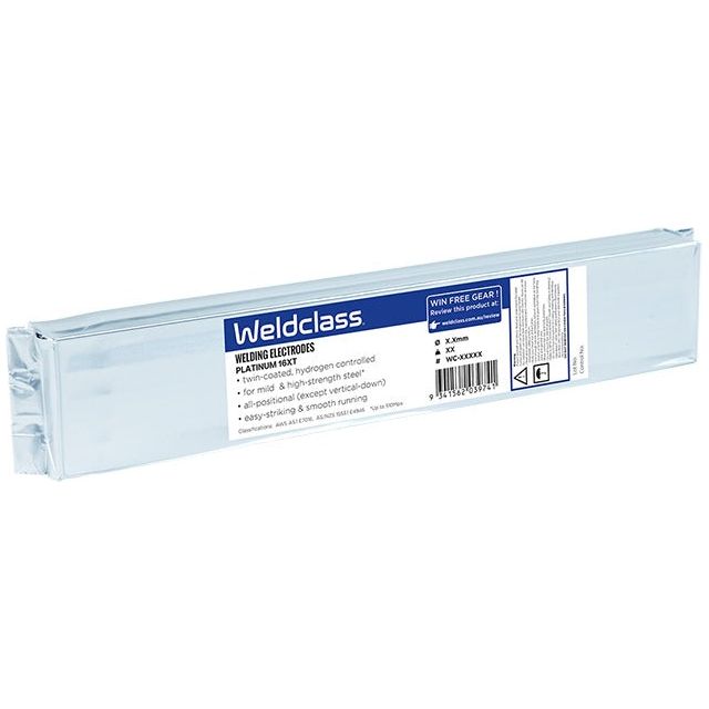Weldclass - Stick Electrodes Steel Low-Hydrogen PLATINUM 16XT 2.5mm 2kg | WC-03974