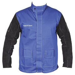 Weldclass - Jacket PROMAX BF3 Blue FR Leather Sleeves XL | WC-04655