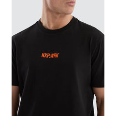 NXP.WRK - Frontman Dual Curved Tee - Black/Orange | NPWTS05-BKOG