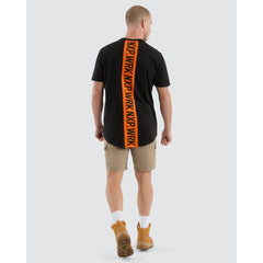 NXP.WRK - Frontman Dual Curved Tee - Black/Orange | NPWTS05-BKOG