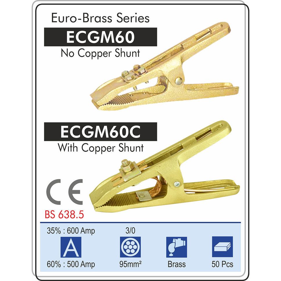 Weldtronic - 600 Amp Brass Earth Clamp | WEC600B