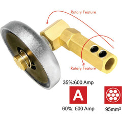 Weldtronic - 600 Amp Magnetic/Rotary Earth Clamp | WEC600MR