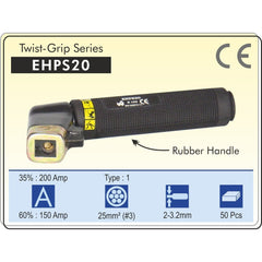 Weldtronic - 200A/90d Twist Electrode Holder RB. Handle | WEHR200
