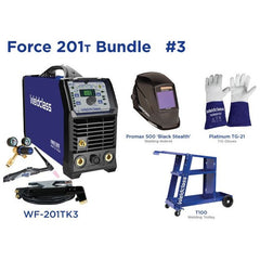 Weldclass - Welder TIG AC/DC FORCE 201T Bundle W/ Trolley, Helmet, Gloves | WF-201TK3