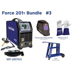 Weldclass - Welder TIG AC/DC FORCE 201T Bundle W/ Trolley, Helmet, Gloves | WF-201TK3