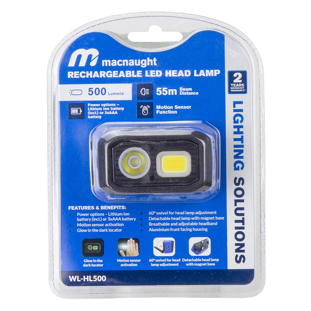 Macnaught - Rechargeable LED Head Lamp