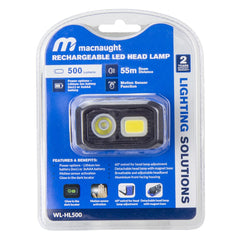 Macnaught - Rechargeable LED Head Lamp