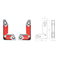 Weldtronic - Magnetic Corner Holder 84x54mm 
30°,60°,90°,120°,150° / 18kg | WMCH8454