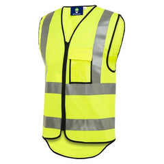 Worksense - Vest Zip Front Recycled Poly Id Pocket Yellow Size 4XL | WS0008240YYR4XL